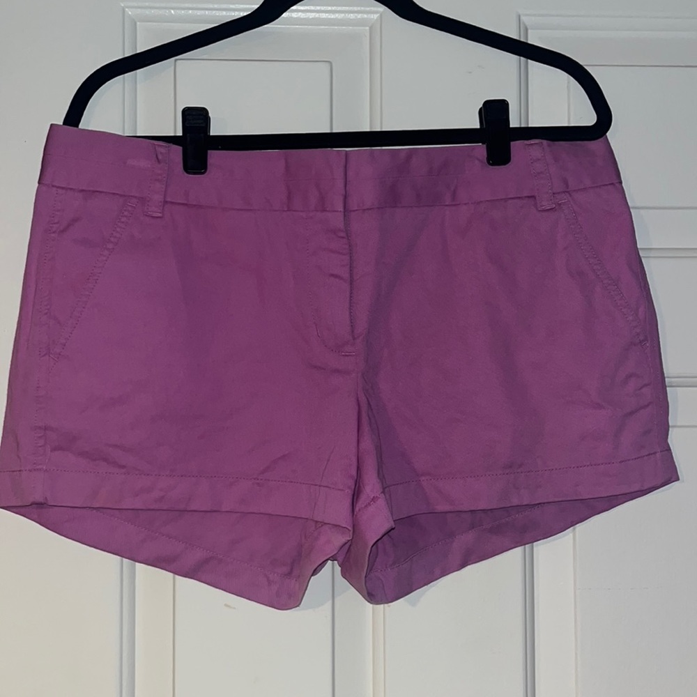 J crew purple chino shorts